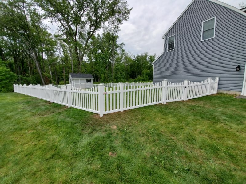 4' PVC Spaced Picket Style - Backyard Fence