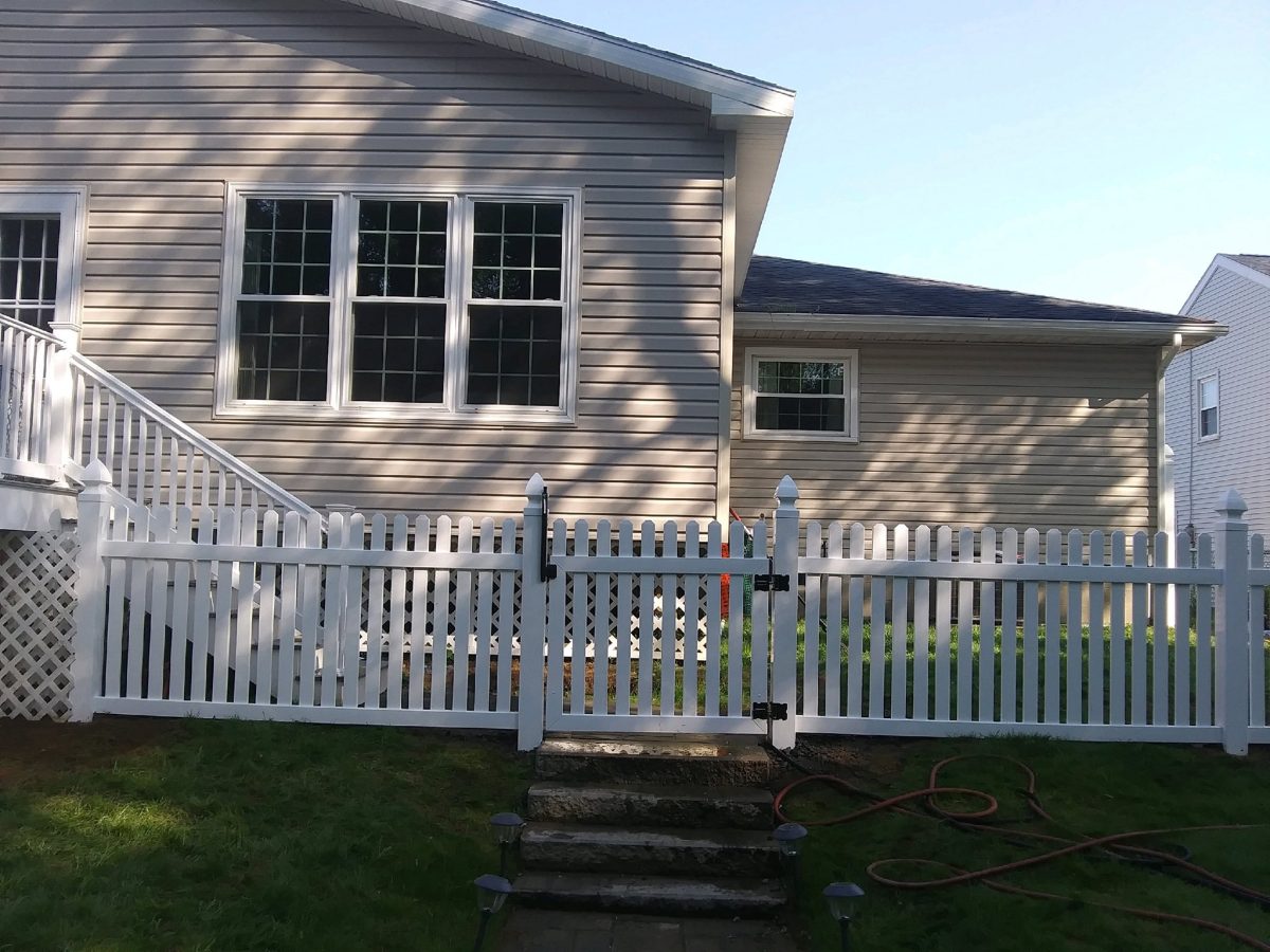 4' PVC Spaced Picket Style - Backyard Fence