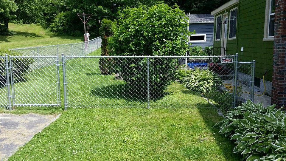 4’ Chain Link Galvanized SILVER with 4’ Wide Gate