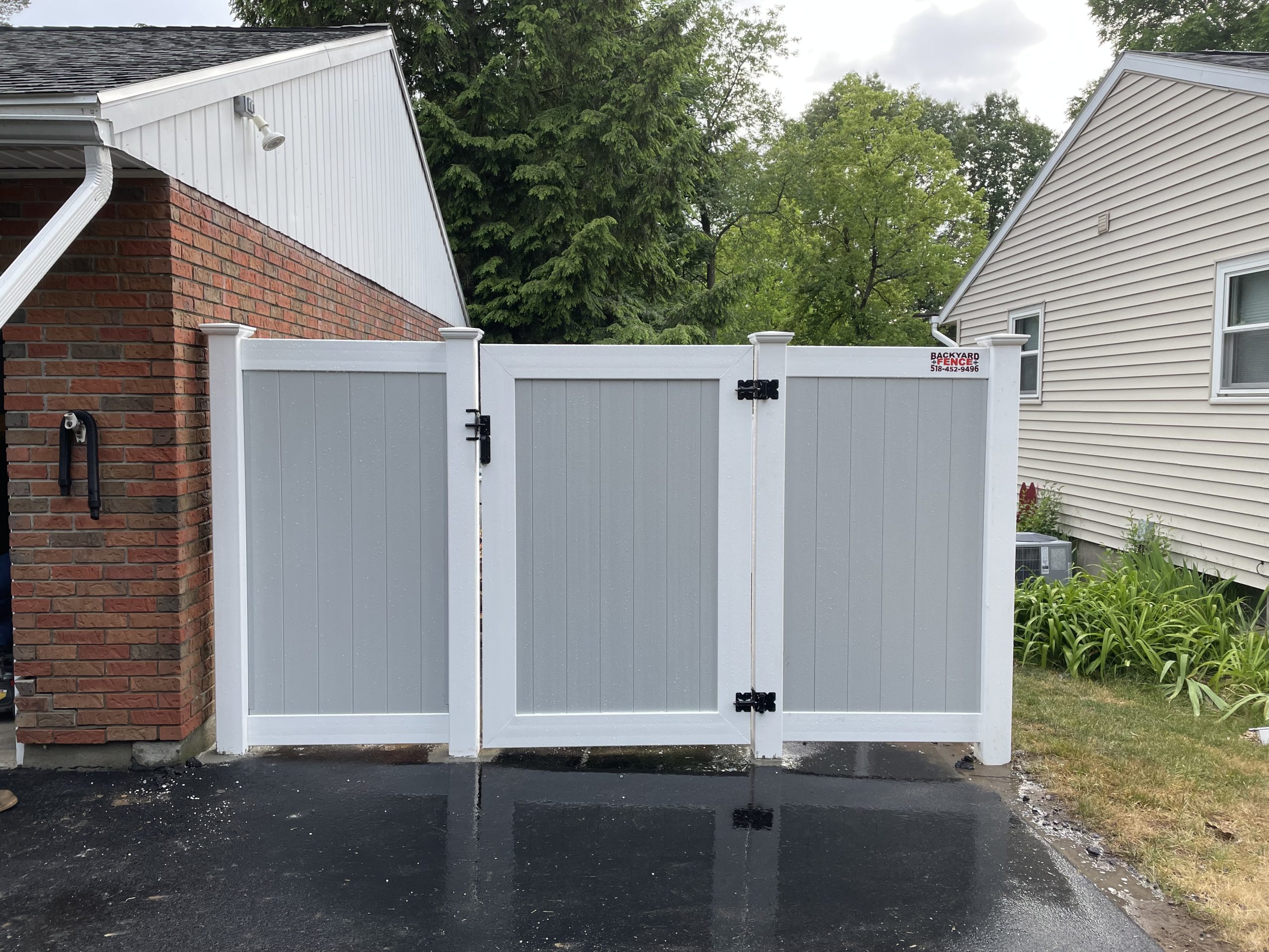 6’ PVC Solid Privacy GRAY INFILL